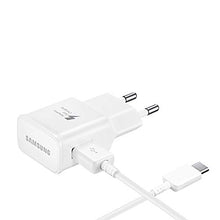 Carica l&#39;immagine nel visualizzatore di Gallery, OEM Samsung - Caricatore originale EP-TA200EWE + Cavo EP-DR140AWE (5 V-2 A, 9 V-1,67 A) - per Galaxy S10, S10+, S10e, S9, S9+ (caricatore + cavo di tipo C, bianco) (EPTA200 + DR140 B W)