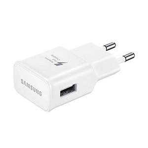 OEM Samsung - Caricatore originale EP-TA200EWE + Cavo EP-DR140AWE (5 V-2 A, 9 V-1,67 A) - per Galaxy S10, S10+, S10e, S9, S9+ (caricatore + cavo di tipo C, bianco) (EPTA200 + DR140 B W)
