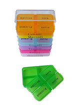 Carica l'immagine nel visualizzatore di Gallery, PortaPillole Settimanale (ITALIANO) Contenitore per Pillole CASSETTO, Colorat