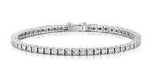 Carica l&#39;immagine nel visualizzatore di Gallery, Bracciale Tennis in Argento 925 Rodiato con Zirconi Bianchi Taglio Diamante,... - Ilgrandebazar