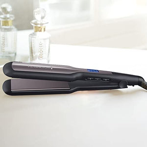 Remington Piastra per capelli, Larga, ideale capelli lunghi e folti, blocco temperatura, Display digitale, 150-230°C, piastre oscillanti, Rivestimento in ceramica Ultra, S5525