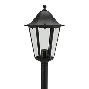Smartwares 5000.035 Lampione Ghisa, Lanterna Classica, Alluminio/Vetro, Nero