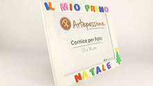 Carica l&#39;immagine nel visualizzatore di Gallery, Cornici per foto in legno con scritto IL MIO PRIMO NATALE decorata con... - Ilgrandebazar