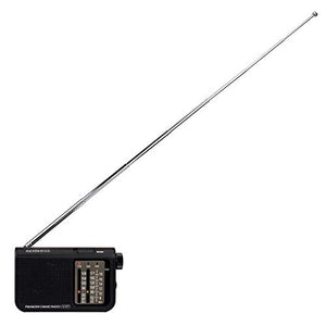 Retekess V117 - Radio portatile FM/AM/SW con manopola di regolazione, nero