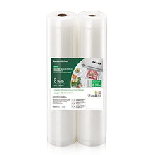 Carica l&#39;immagine nel visualizzatore di Gallery, Bonsenkitchen Sacchetti per Sottovuoto, 2 rotoli 28 x 600 cm (totale 12 m) Sacchi commerciali per conservazione alimenti e cottura Sous Vide