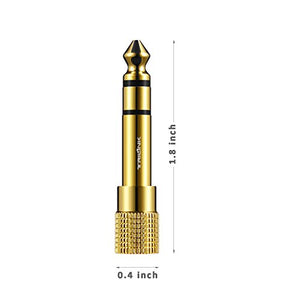 TriLink Adattatore per Cuffie [Rame Placcato Oro] da Jack 6.35mm maschio a...
