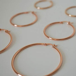 Nikita by Niki® Orecchini da donna a cerchio placcati in oro rosa 18 K - Ilgrandebazar
