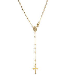 Collana lunga rosario in Argento 925 dorato - Linea Italia gioielli Made in... - Ilgrandebazar