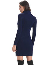 Carica l'immagine nel visualizzatore di Gallery, Abollria Donna Vestito Collo Alto a S, Blu Notte/Vestito A Maglieria - Ilgrandebazar