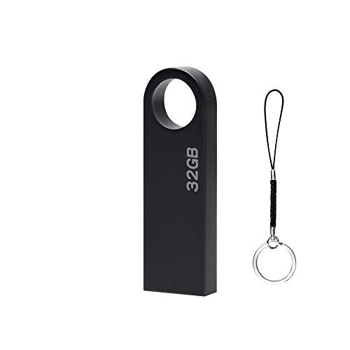 Chiavetta USB 32 GB, Mini PenDrive 32 Giga Metallo 32GB PEN Black