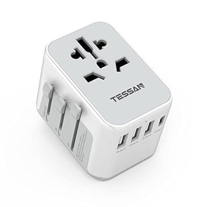 TESSAN Adattatore Universale da Viaggio, Presa Universale da Viaggio con 3USB, 1USB C e 1 CA, Adattatore da Viaggio Italia Inghilterra Germania America Australia, Adattatore Viaggio