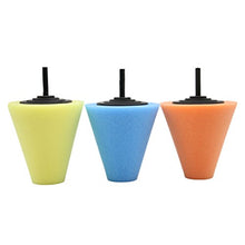 Carica l'immagine nel visualizzatore di Gallery, WINOMO - Set di 3 spugne per lucidatura cera auto, forma conica