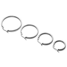 Carica l&#39;immagine nel visualizzatore di Gallery, 4 Paia Orecchini in Acciaio Inox a Cerchio Argento Oro - Ilgrandebazar