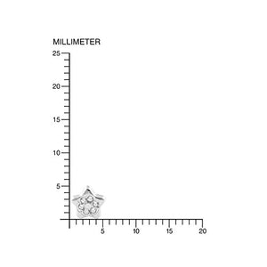 Orecchini per bambini stella - oro bianco 9K (375)