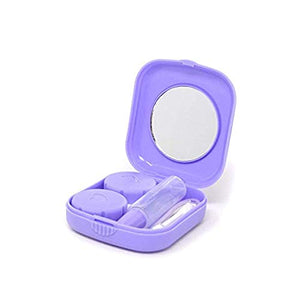 Confezione da 4 mini custodia viaggio per lenti a contatto, blu, viola,... - Ilgrandebazar