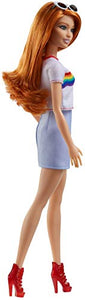 Barbie- Fashionista, Bambola Bionda con Maglietta Stampa Arcobaleno e Gonna... - Ilgrandebazar