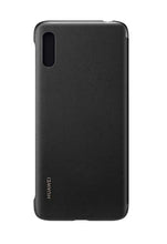Carica l'immagine nel visualizzatore di Gallery, HUAWEI Flip Cover Originale Y6 2019, Colore Nero in Eco Pelle