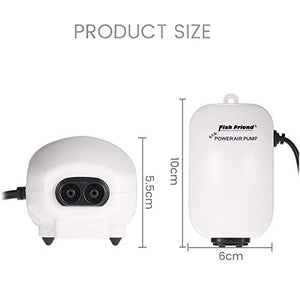 Anself Set di Acquario Pompa Areatore Ultra Silenzioso con 2 Tubo 3 Pietra... - Ilgrandebazar