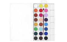 Carica l'immagine nel visualizzatore di Gallery, Jovi - Scatola di Acquerelli con Pennello, 24 vaschette da 22mm, Colori Brillanti e Intensi, Pittura facile da diluire con acqua e ad asciugatura rapida, Senza Glutine (800/24)