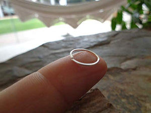 Anello naso d'argento in acciaio chirurgico piercing argento - Ilgrandebazar