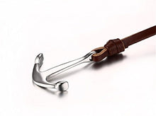Carica l&#39;immagine nel visualizzatore di Gallery, Vnox Bracciale unisex in acciaio inossidabile e pelle marrone, con àncora, a... - Ilgrandebazar