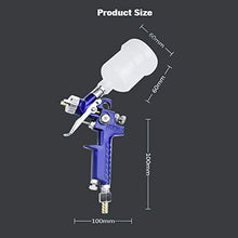 Carica l&#39;immagine nel visualizzatore di Gallery, Pistola spray per vernice HVLP da 1,0 mm a spruzzo 120 ml Pistola...