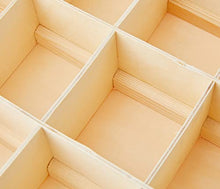 Carica l&#39;immagine nel visualizzatore di Gallery, RAYHER 6241500 Scatola Porta Bustine Tè Tisane in Legno Naturale, 12 Scomparti 28,5 x 23,5 x 7cm