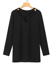 Carica l'immagine nel visualizzatore di Gallery, YOINS Donna Camicia Casuale Camicetta Collo a V Manica Lunga L/EU44, Nero - Ilgrandebazar