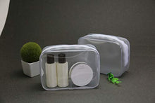 Carica l&#39;immagine nel visualizzatore di Gallery, Pochette Trasparente,Borse da Toilette Trasparente 5 pezzi PVC Bianca