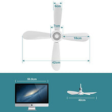 Carica l&#39;immagine nel visualizzatore di Gallery, Yorbay Mini Ventilatore da Soffitto Portatile,con Cavo 2,8M,220V,Ø42cm,...