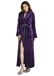 Vestaglia Lunga Donna in Pile con Cintura Accappatoio da Morbido...