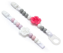 Carica l&#39;immagine nel visualizzatore di Gallery, Clip Ciuccio per Dentizione, Confezione da 2 Design Ragazze, Porta... - Ilgrandebazar