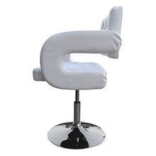 Carica l'immagine nel visualizzatore di Gallery, Polironeshop LISBONA Poltrona Sgabello Girevole Elegante Similpelle da Bianco - Ilgrandebazar