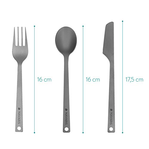 Set 2 Posate Titanio Per Campeggio - Spork Cucchiaio Forchetta 2in1 Ultra Leggero - Foto 11