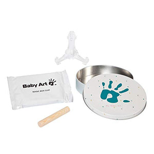 Baby Art Magic Box Scatola Tonda in Metallo con Kit Impronta per Calco di...