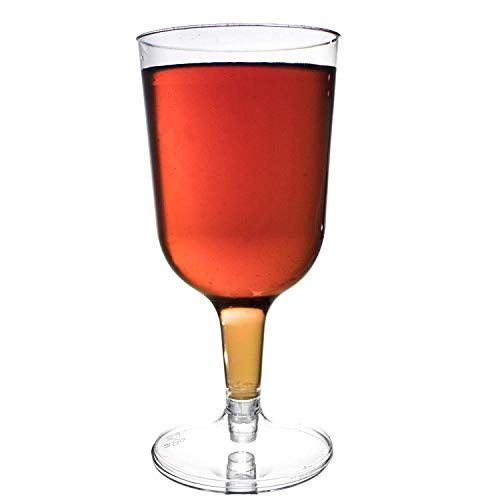 48 Pezzi Bicchieri da Vino in Plastica USA e Getta, Trasparente 180ml -... - Ilgrandebazar