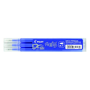 Pilot BLS-FR7-L-S3 Frixion Ball Refill per Penna a Confezione da 3, Blu