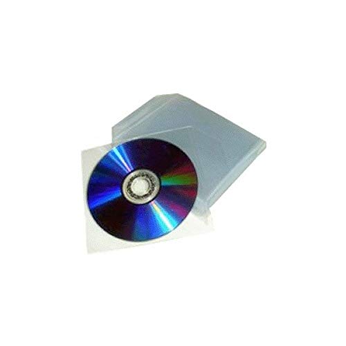 200 buste Bustine copertine custodia plastica trasparente CD/DVD con lembo...
