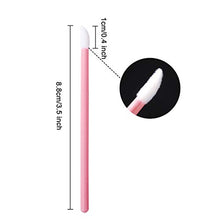 Carica l&#39;immagine nel visualizzatore di Gallery, Monouso Labbro Pennelli Spazzola 200 Pezzi Mascara Rossetto e Lucentezza Rosa