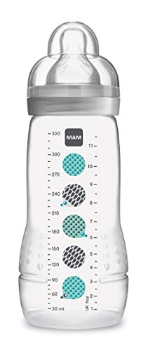 MAM 67490720 Easy Active Biberon, trasparente, 4+ mesi, 330 ml Trasparente - Ilgrandebazar