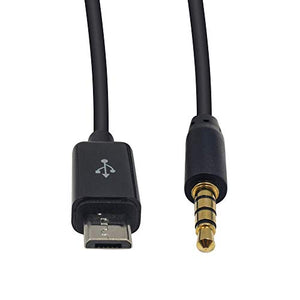 Duttek Cavo aux Micro USB da 3,5 mm, 4 Poli mm Maschio a USB...
