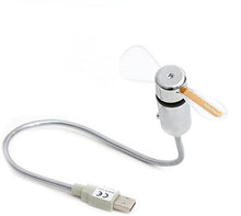 Carica l&#39;immagine nel visualizzatore di Gallery, TRIXES Ventilatore Flessibile USB da Tavolo con Orologio
