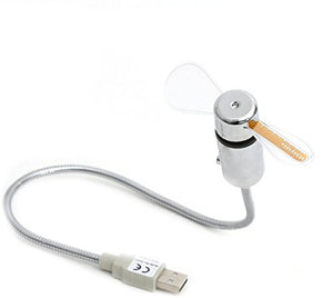 TRIXES Ventilatore Flessibile USB da Tavolo con Orologio