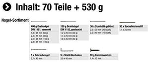 Connex Assortimento Chiodi, 530 g - Ilgrandebazar