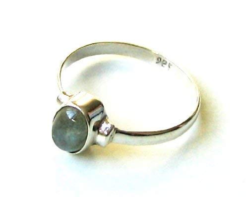 Shanya - Anello in argento sterling realizzato a mano, con labradorite... - Ilgrandebazar