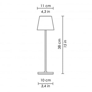 Ai Lati POLDINA Lampada da Tavolo LED 2W 3000K Ricaricabile IP54 Esterno... - Ilgrandebazar