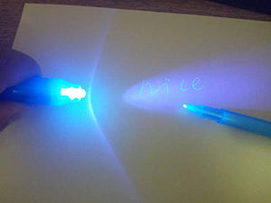 MonQi 14 pezzi Permanente Penna Inchiostro Invisibile con Luce UV + 5...
