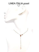 Carica l&#39;immagine nel visualizzatore di Gallery, Collana rosario in Argento 925 placcato rosa - Linea Italia gioielli Made in... - Ilgrandebazar