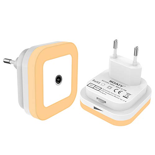 SOAIY 2 Pezzi Luce notturna LED bambini Lampada Calda