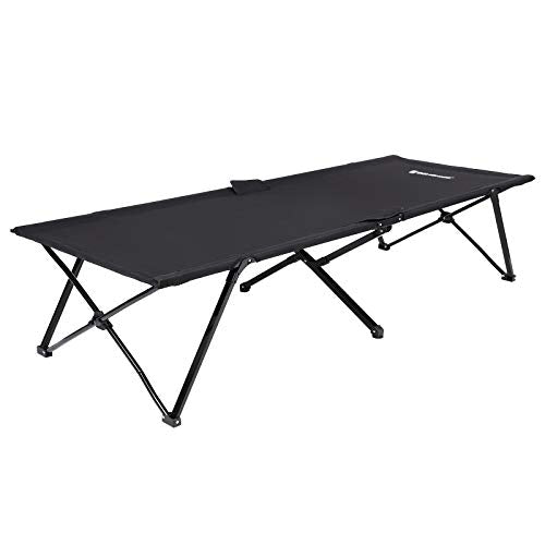SONGMICS Brandina Letto da Campo Campeggio Lettino Pieghevole 206 x 75 x Nero